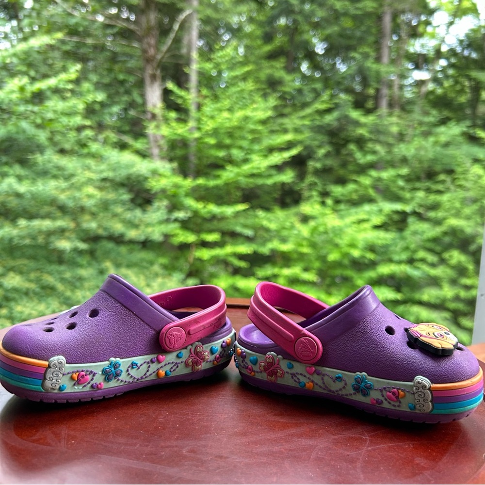 Crocs x Paw Patrol | Toddler Girl Size 5 | Rare Rainbow Butterfly Skye Clogs - Picture 9 of 12